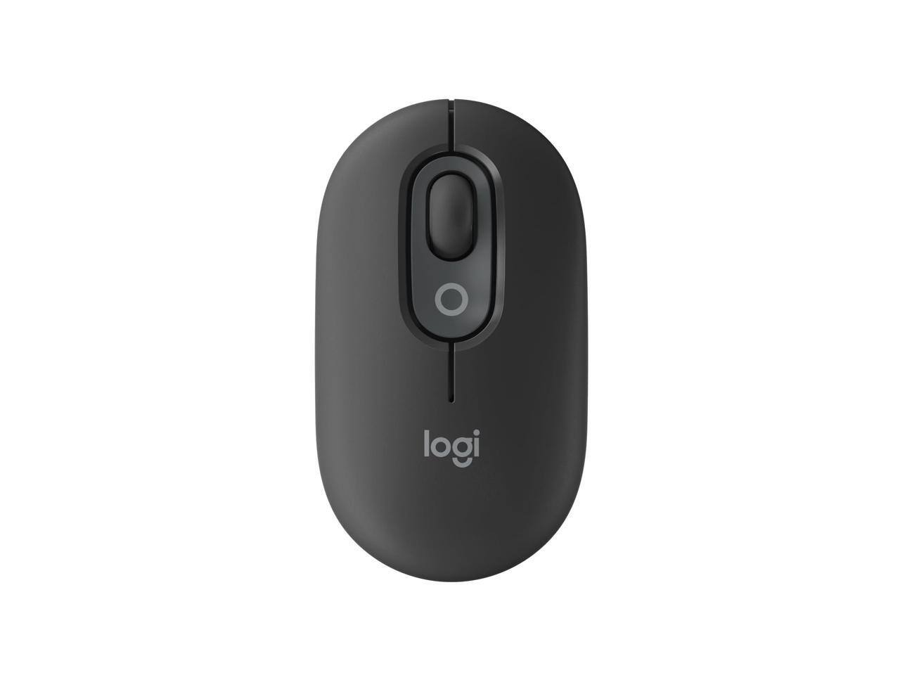 Alt View 8. Logitech - Logitech POP Mouse - Wireless, Custom Emojis, SilentTouch, Bluetooth, Multi-Device - Graphite - Graphite.