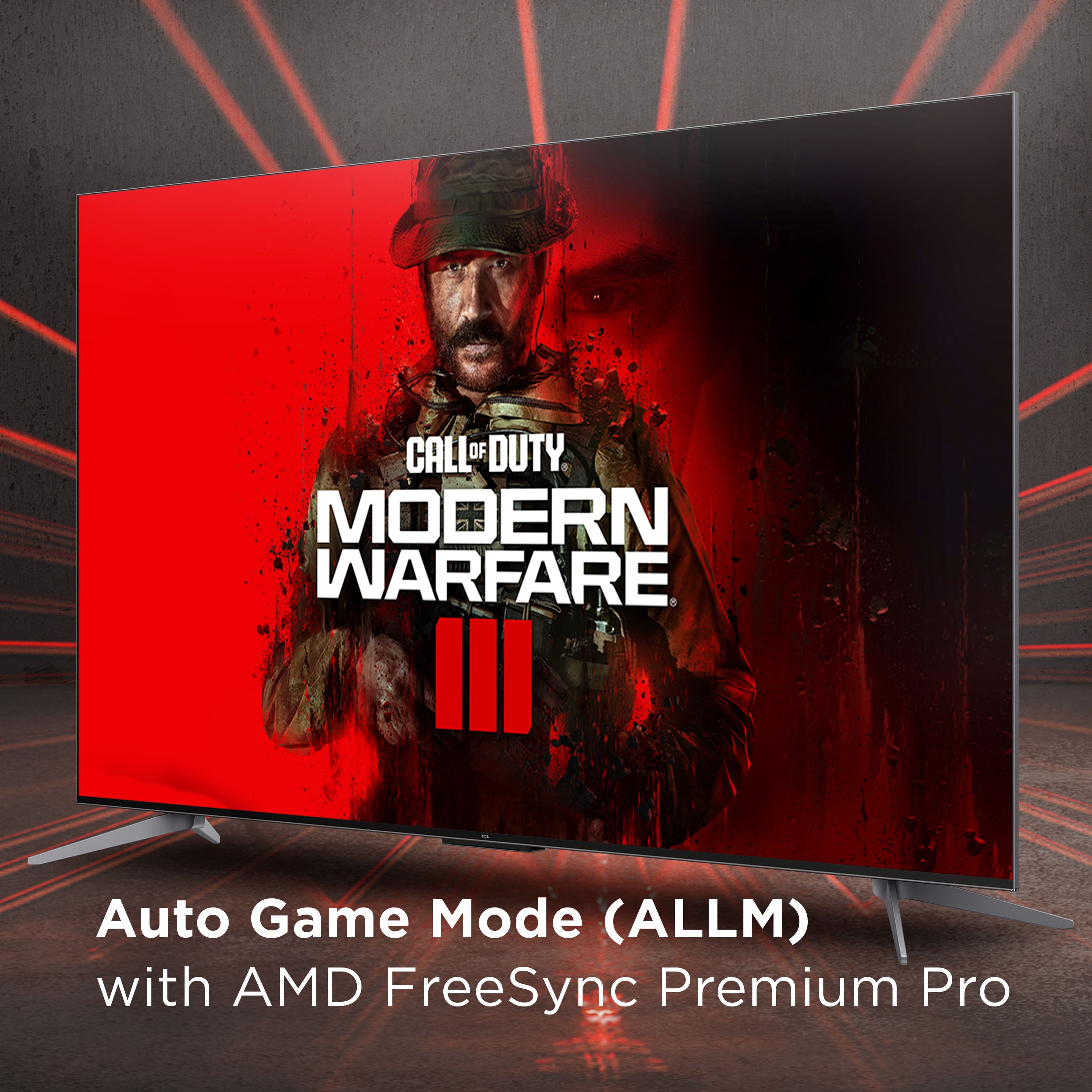 Call of Duty Modern Warfare III Auto Game Mode (ALLM) with AMD FreeSync Premium Pro.