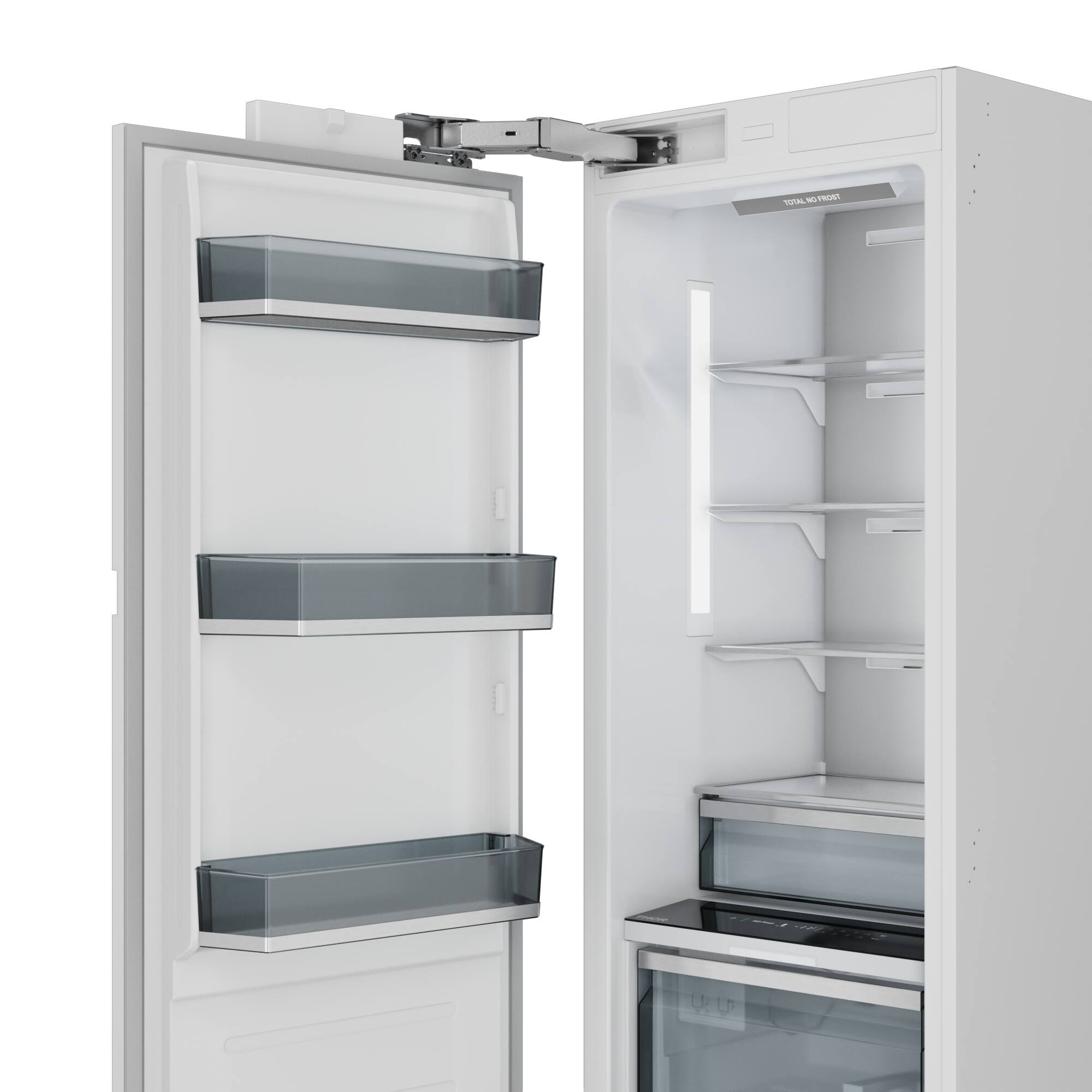 Alt View 4. Thor Kitchen - 12.4-Cu. Ft. Built In Panel Ready Stainless Steel Freezer Column - Stainless steel.