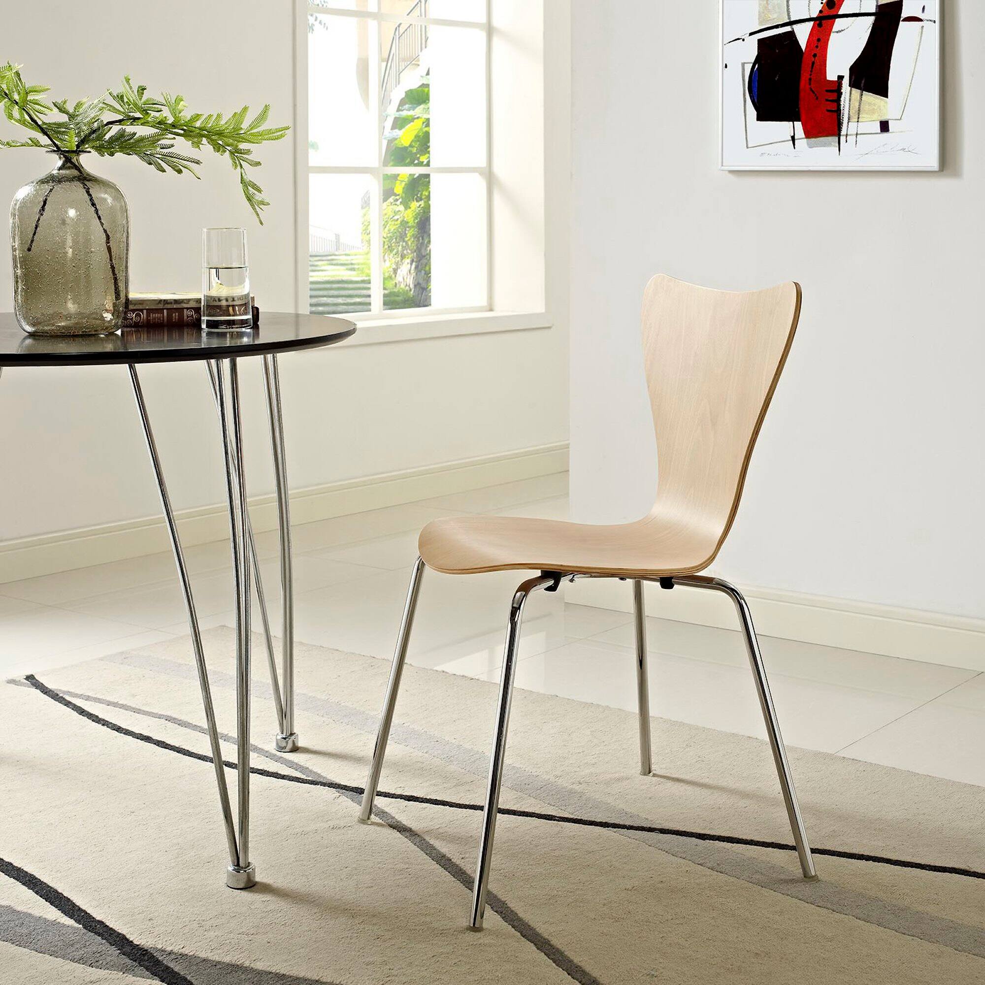 Back. Modway - Ernie Dining Side Chair by Modway - Brown.