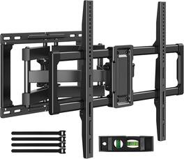 FINEAK - Full Motion TV Wall Mount for 40–82 inch Flat or Curved TVs, Smooth Swivel & Extension - Black
