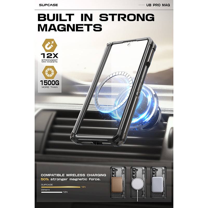 SUPCASE UB PRO MAG

BUILT IN STRONG MAGNETS

12X STRONGEST MAGNETS
1500G MORE THAN

COMPATIBLE WIRELESS CHARGING
50% stronger magnetic force.

SUPCASE 18N
Others 12N