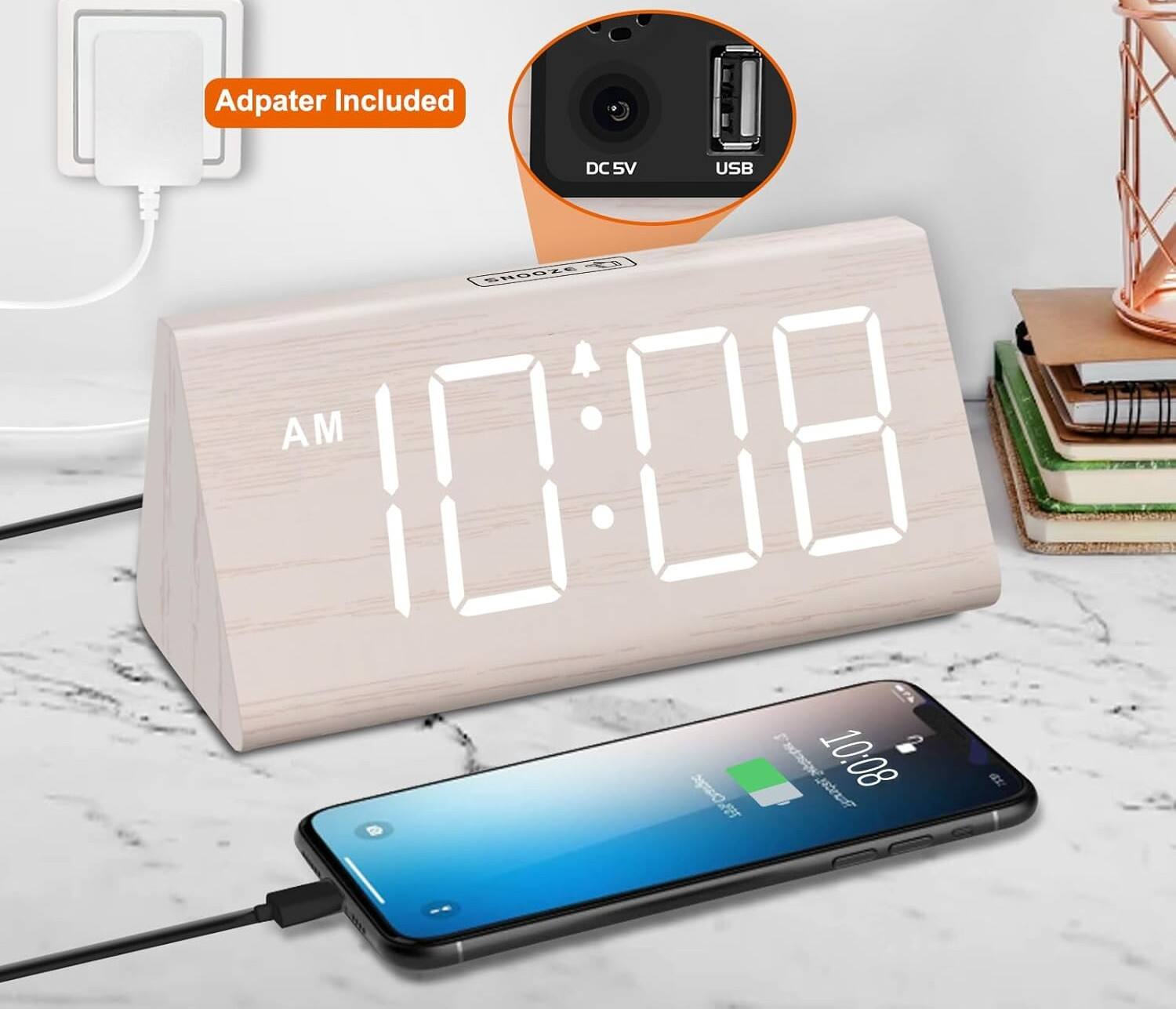 Adapter Included  
DC 5V USB  
10:08 AM  
10:08 AM