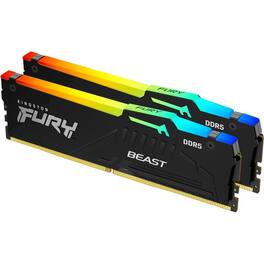 Kingston - FURY Beast 64GB (2 x 32GB) DDR5 SDRAM Memory Kit - For Desktop PC, Motherboard - 64 GB (2 x 32GB) - Unknown
