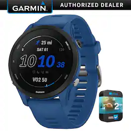 Garmin - Forerunner 255 GPS Smartwatch Tidal Blue with 2 Year Extended Warranty - Tidal Blue - (2022)