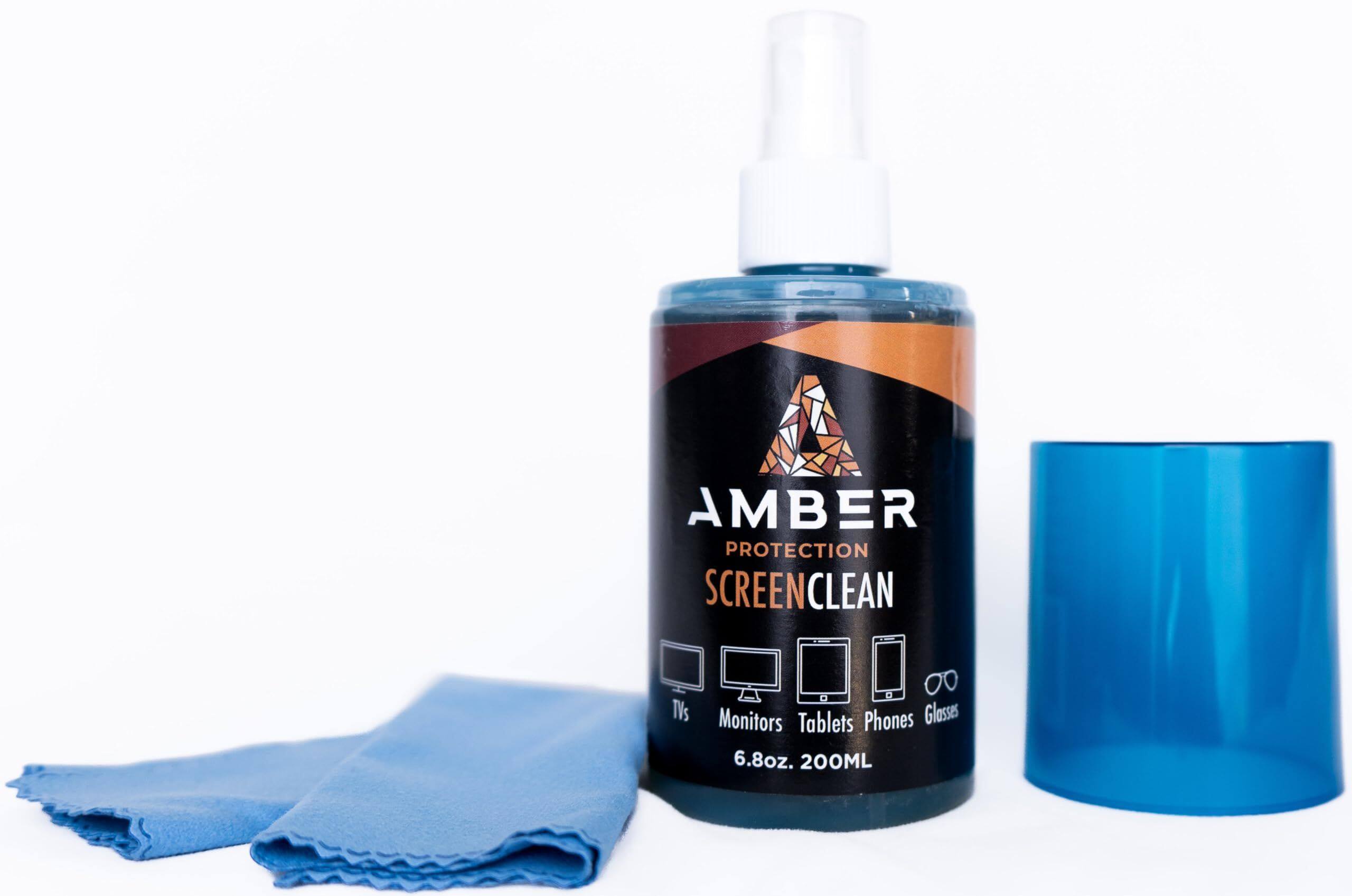 AMBER PROTECTION SCREENCLEAN  
TVs Monitors Tablets Phones Glasses  
6.8oz. 200ML