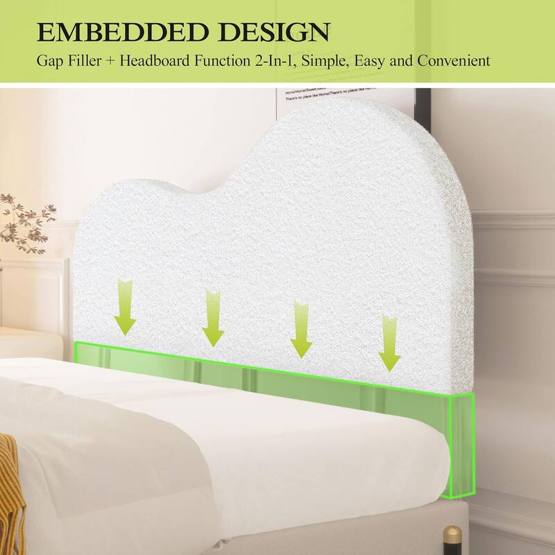 EMBEDDED DESIGN  
Gap Filler + Headboard Function 2-In-1, Simple, Easy and Convenient