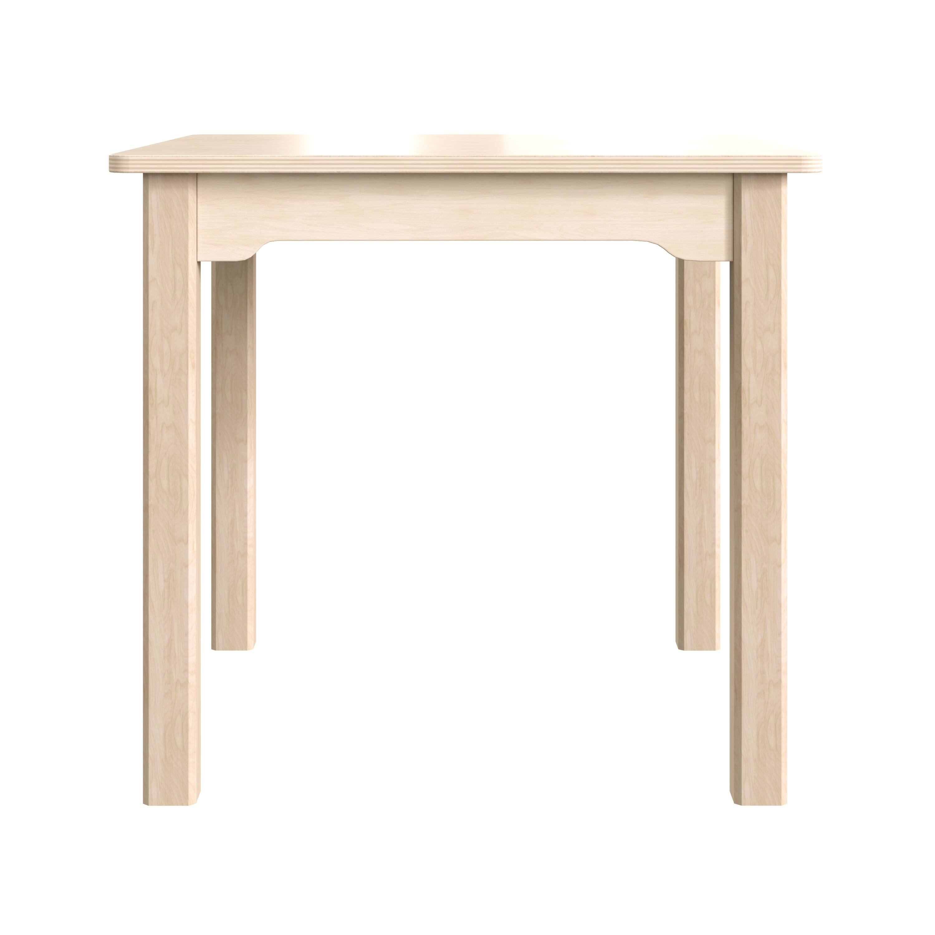 Angle. Flash Furniture - Bright Beginnings Commercial Grade Wooden Square Preschool Classroom Activity Table, (23.5"W x 21.25"H), Beech - Natural.