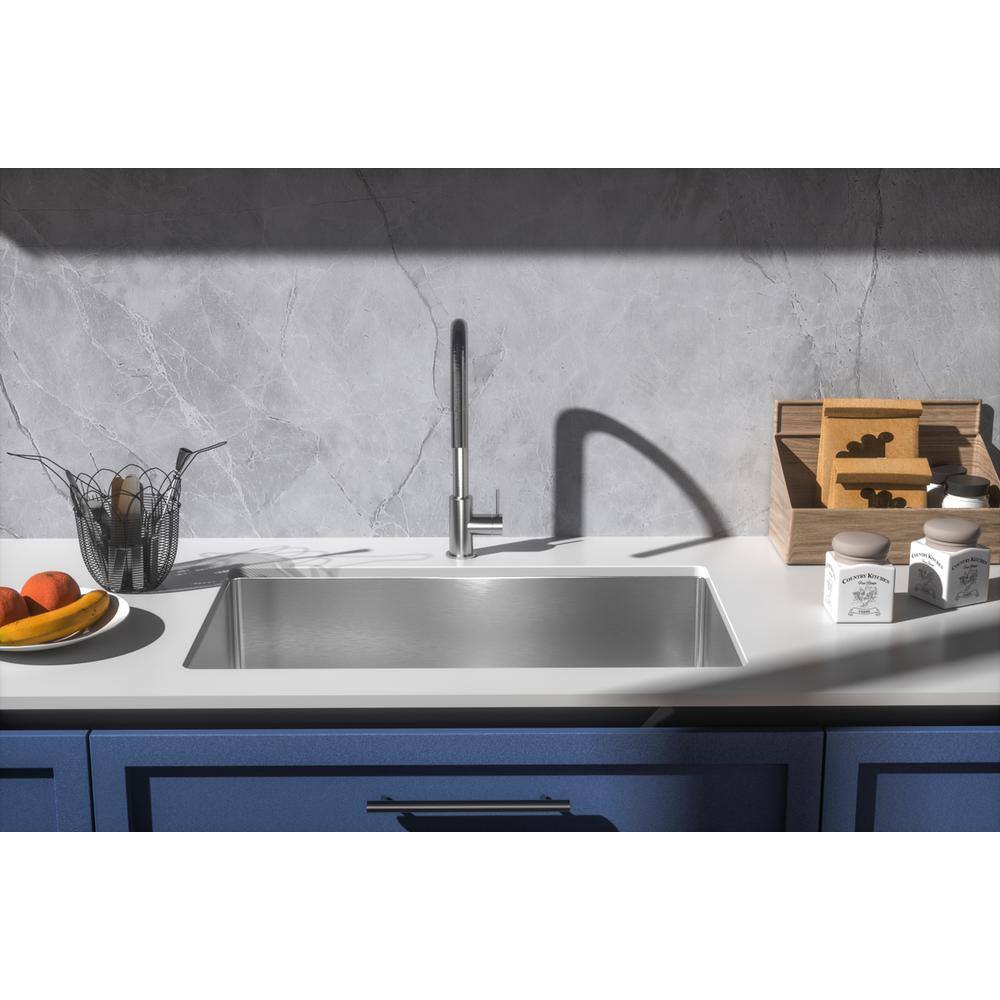 Alt View 7. Elegant Kitchen and Bath - Stainless Steel undermount kitchen sink L32''xW19'' x H10" - Stainless Steel.