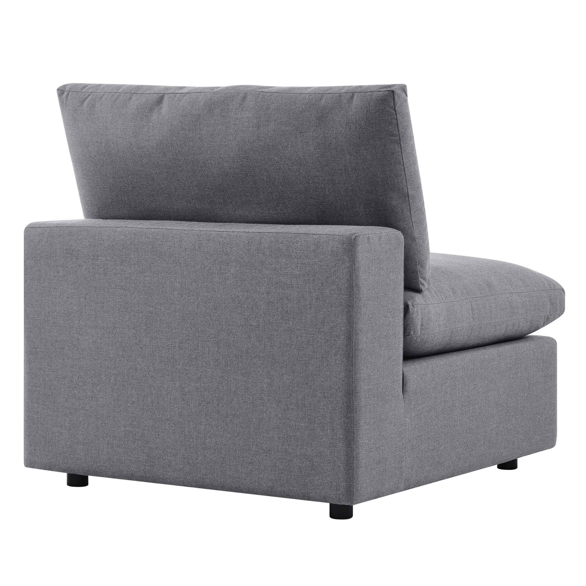 Alt View 2. Modway - Commix Sunbrella® Outdoor Patio Armless Chair by Modway - Gray.