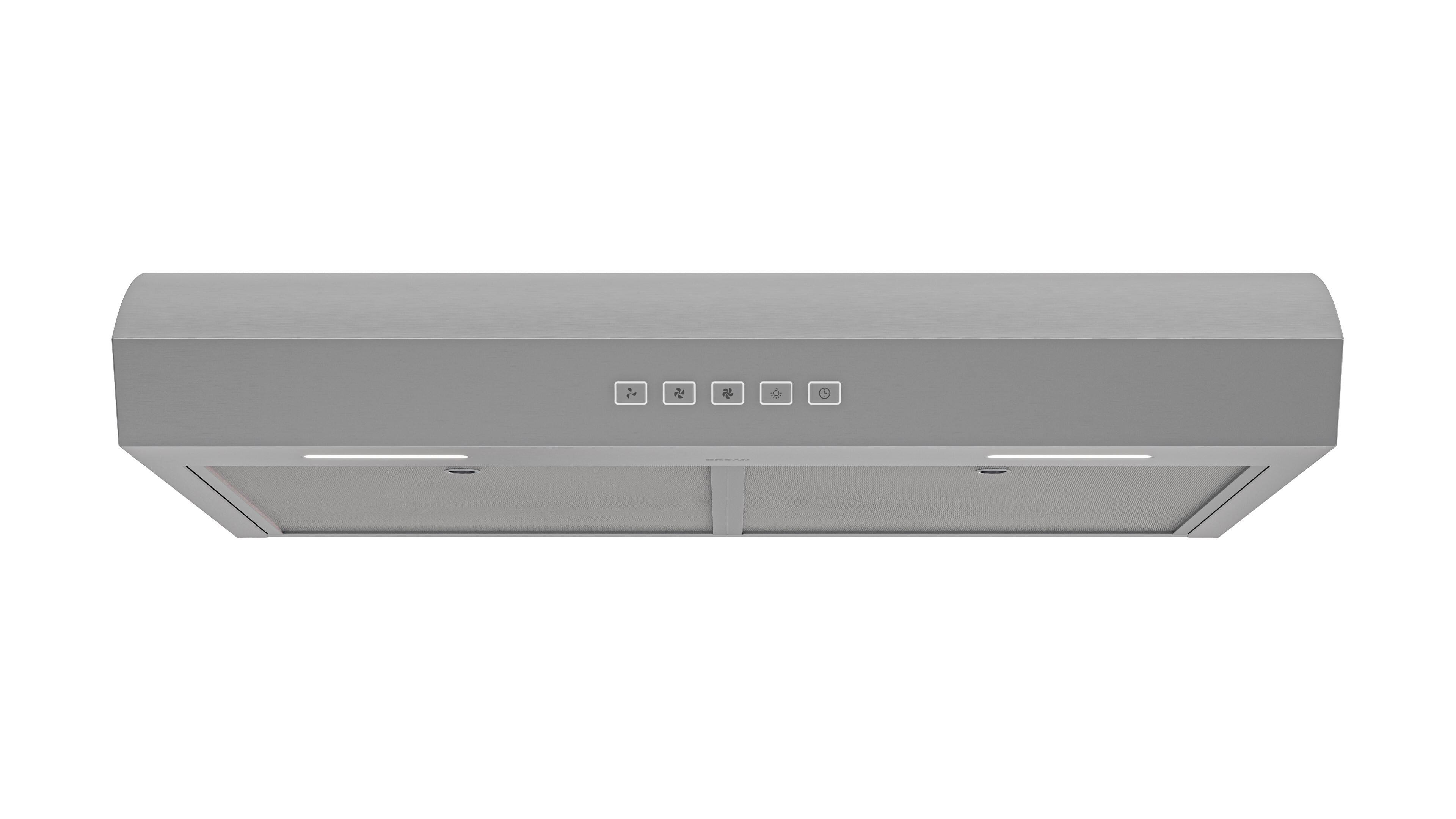 Alt View 2. Broan - Broan-NuTone 30-Inch Under Cabinet Range Hood, ENERGY STAR, 350 Max Blower CFM, Stailess Steel - Stainless Steel.