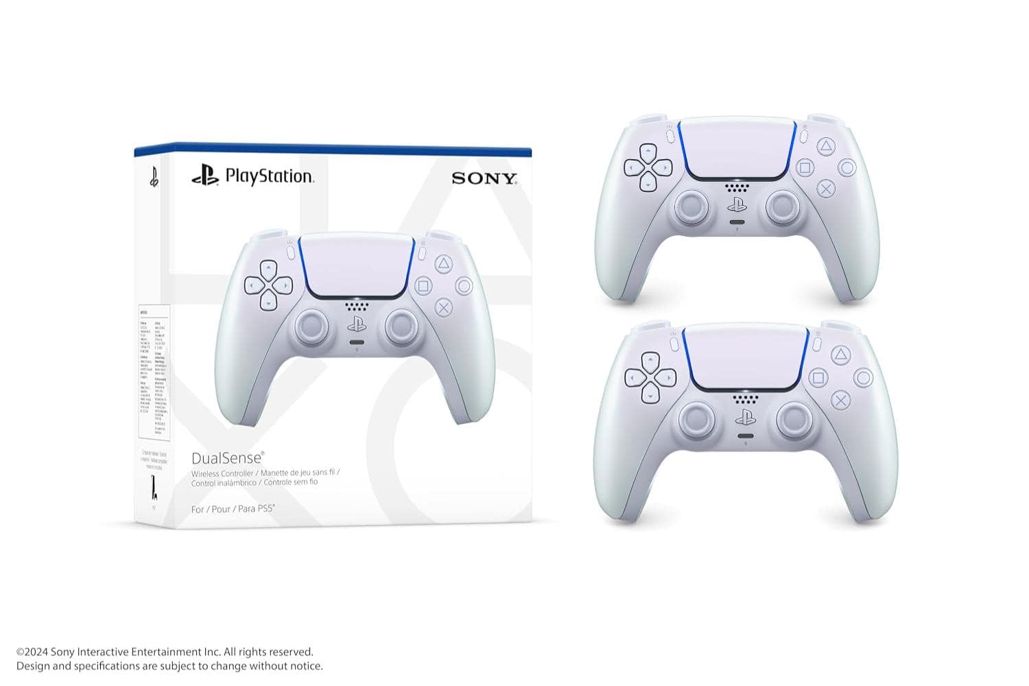 2 Sony PlayStation 5 PS5 DualSense Wireless Controller Chroma Limited Edition - Pearl