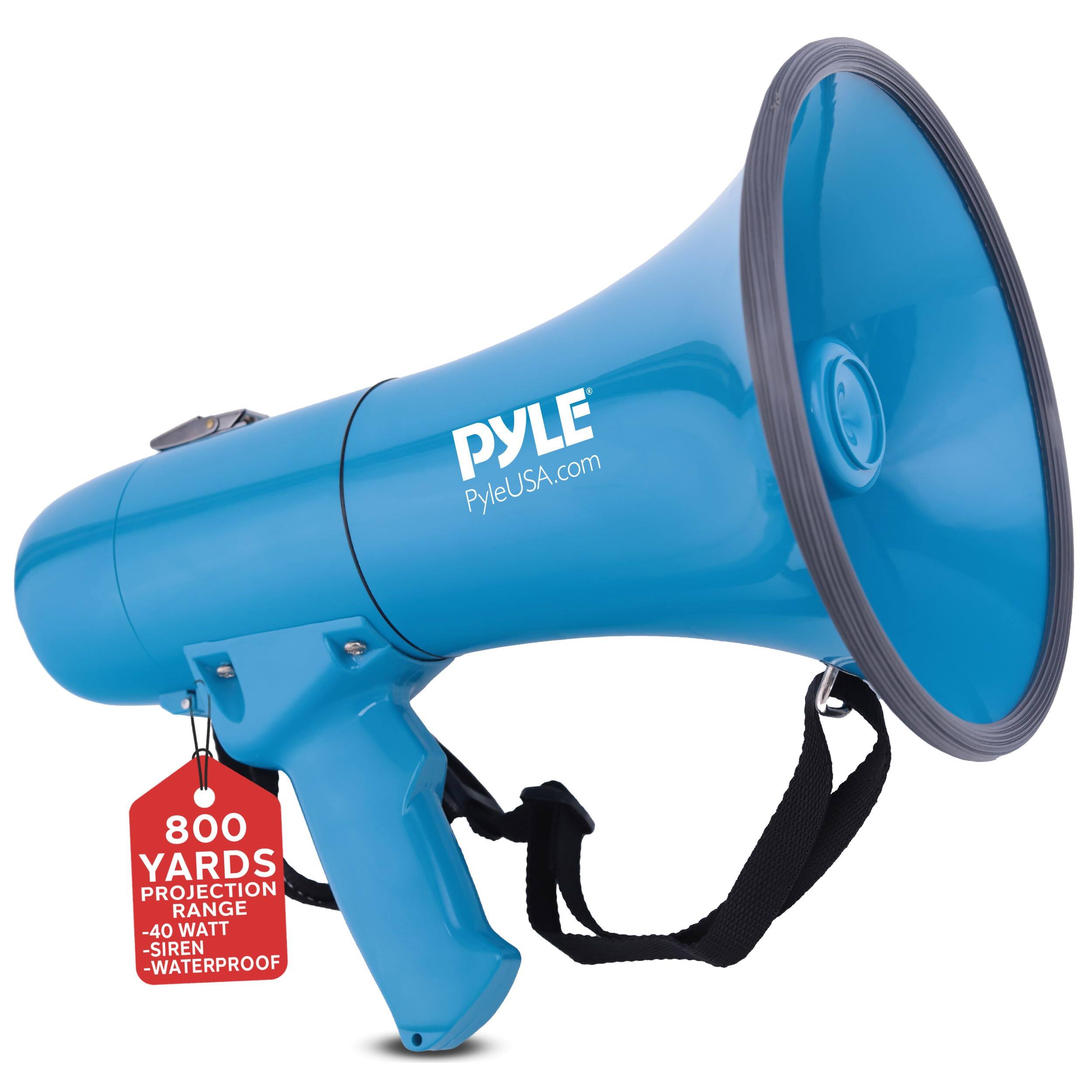 PYLE PyleUSA.com 800 YARDS PROJECTION RANGE -40 WATT -SIREN -WATERPROOF