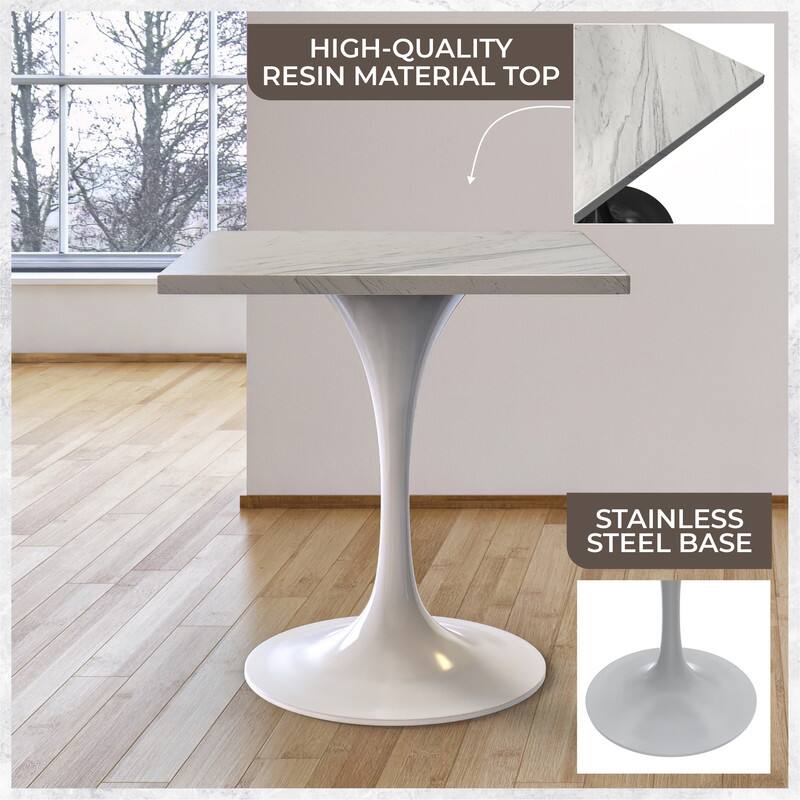 HIGH-QUALITY RESIN MATERIAL TOP  
STAINLESS STEEL BASE