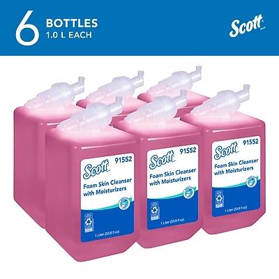 6 BOTTLES  
1.0 L EACH  

Scott 91552  
Foam Skin Cleanser with Moisturizers  

1 L (33.8 FL OZ)