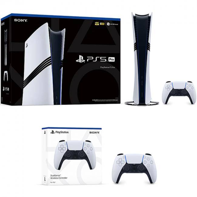 PlayStation 5 Pro Console + PlayStation 5 DualSense Wireless Controller - Includes PS5 Pro Console & 2 DualSense - PlayStation 5