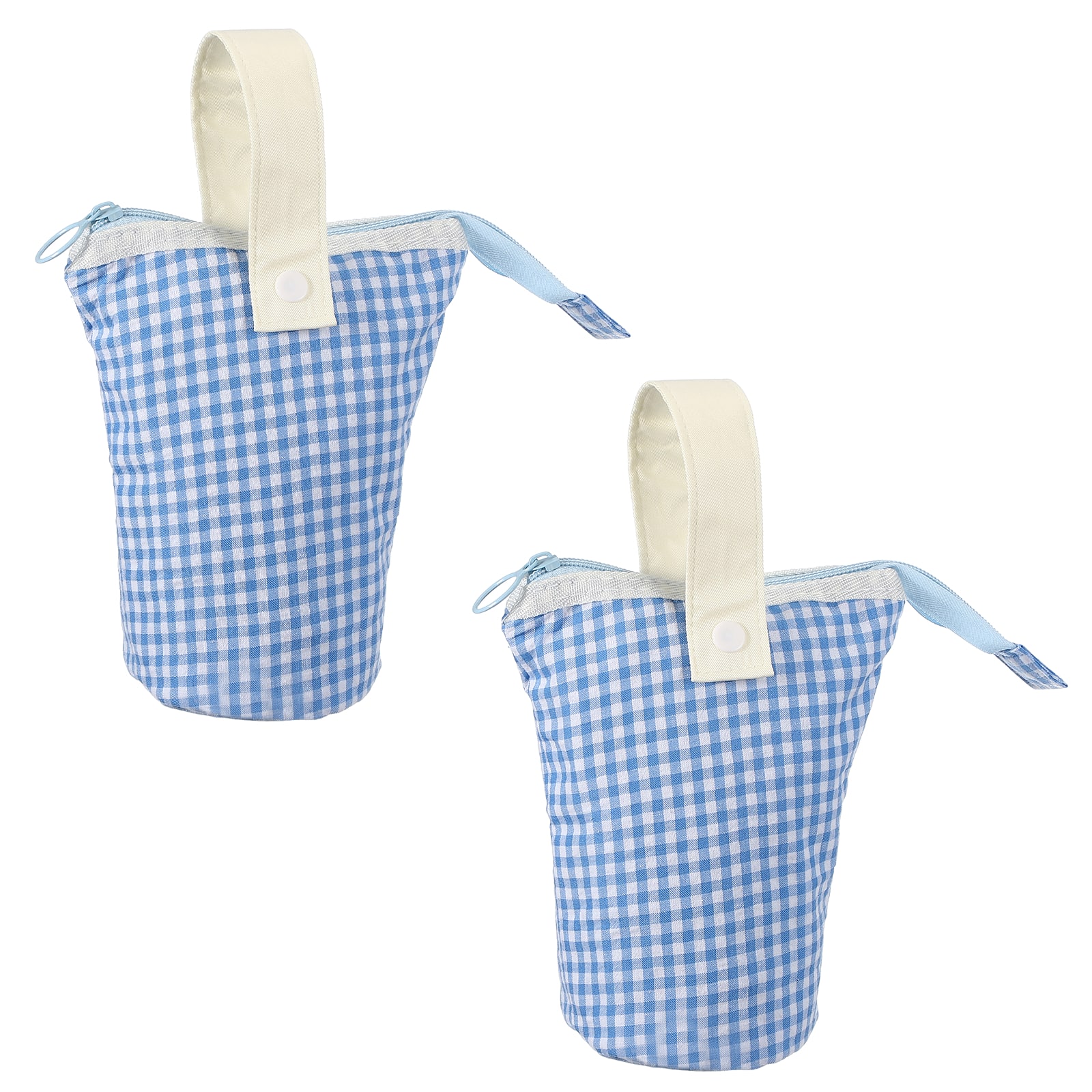 Unique Bargains - 2pcs Telescopic Standing Pen Pouch w/ Handle, Foldable Pencil Holder for Home Office - Blue Plaid price history on PriceWatchPro