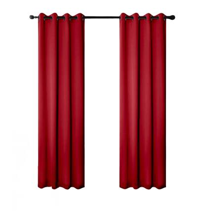Front. RT Designers Collection - RT Designers Collection 100% Polyester 250 GSM Riley 100% Blackout Grommet Panel 54" x 95" Red - Red.
