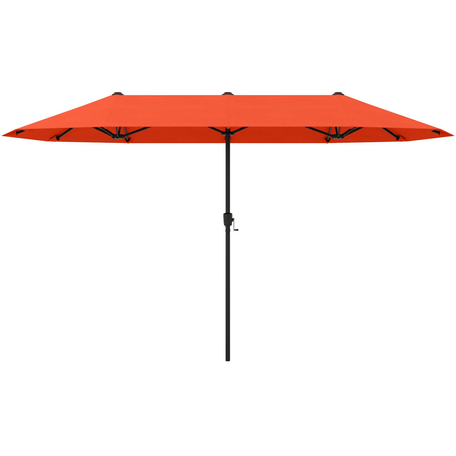Alt View 9. Gymax - Gymax 13 FT Double-sided Patio Umbrella Outdoor Large Twin Size Umbrella Orange - Orange.