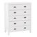 Angle. CorLiving - Boston 5-Drawer Dresser - White.