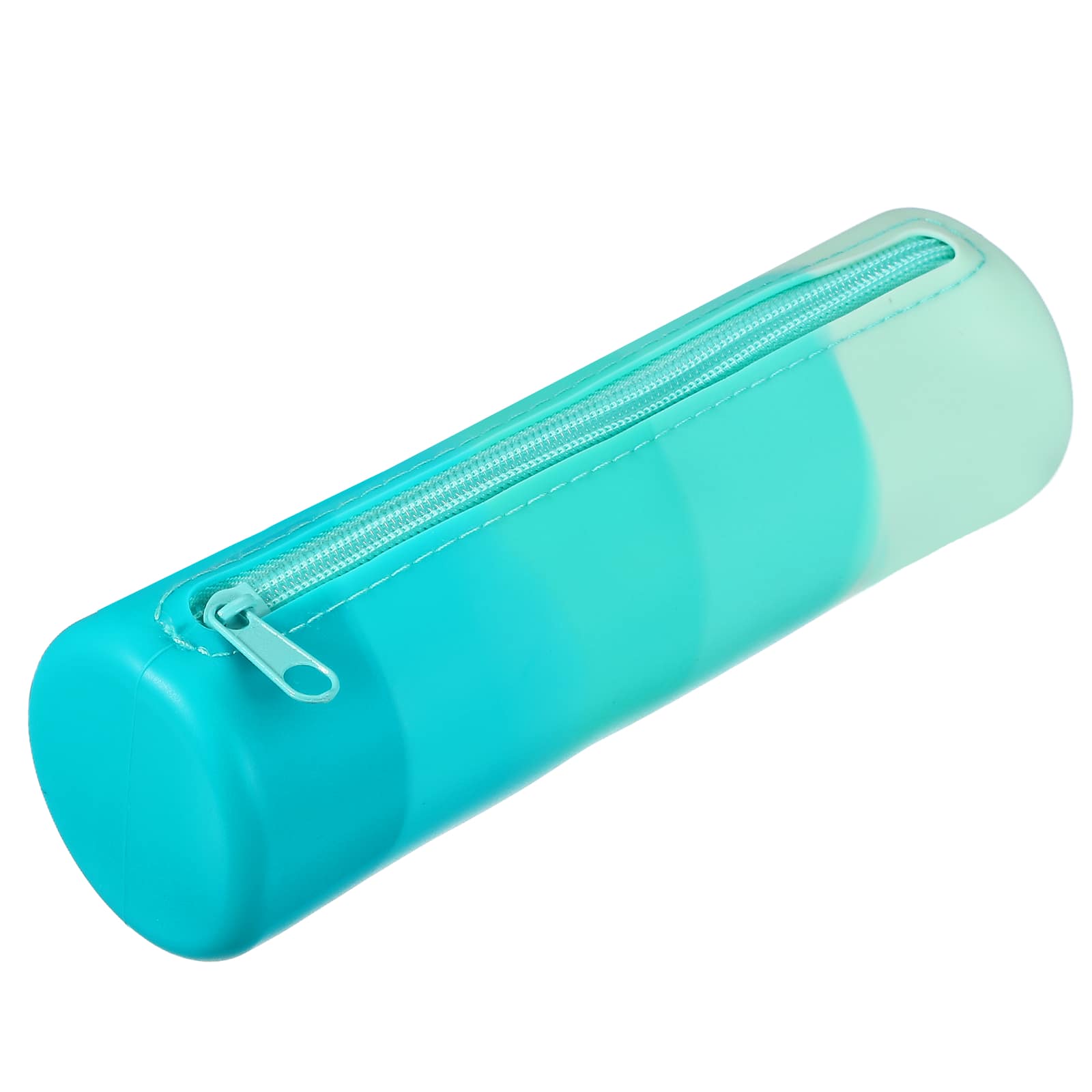 Unique Bargains - 1pc Round Silicone Pen Case, Small Zippered Pencil Pouch, Waterproof Cosmetic Storage for Travel - Blue price history on PriceWatchPro