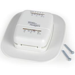 Camco - RV Home Thermostat, Wall Mount Dial, Control Temperature, Heat Only, White