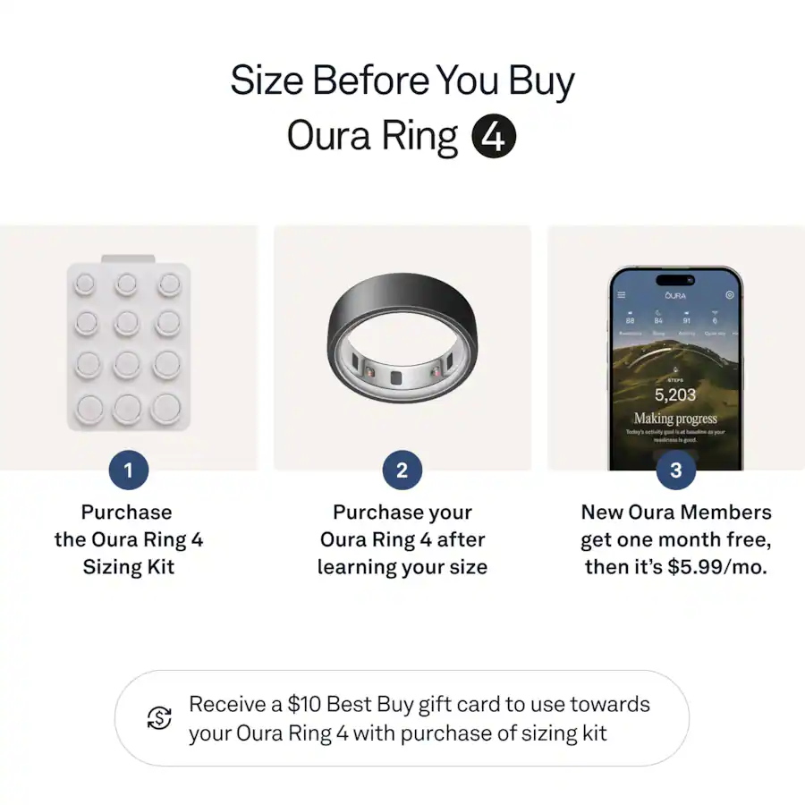Oura Ring 4 Smart Ring Size Before You Buy with OR4 Sizing Kit Size 4