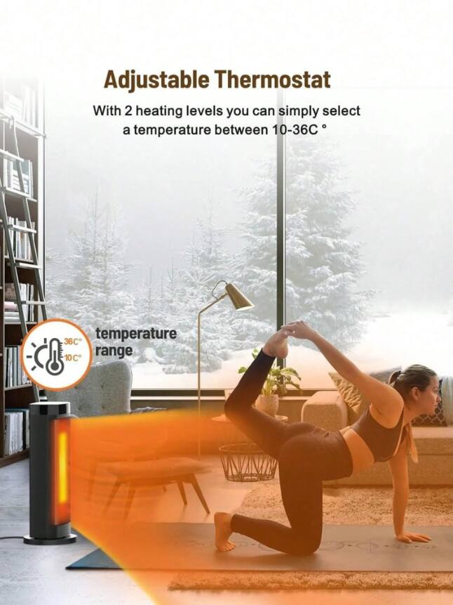 Adjustable Thermostat

With 2 heating levels you can simply select a temperature between 10-36°C.

temperature range