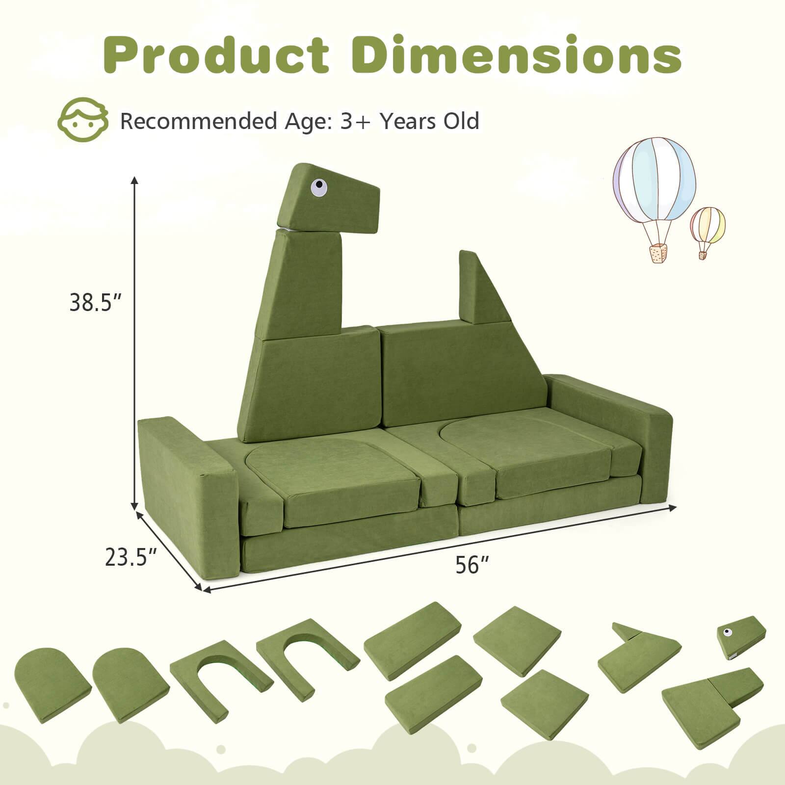 Product Dimensions  
Recommended Age: 3+ Years Old  
38.5" x 23.5" x 56"