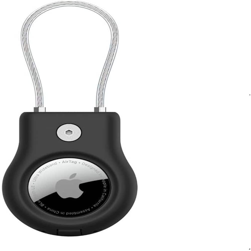 RTMB - Secure AirTag Holder with Wire Cable, Black - Color: Black Style: Wire Cable Size: Single