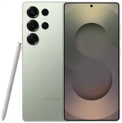 Front. Samsung - Samsung Galaxy S25 Ultra 1TB S938U Unlocked - Titanium Jadegreen.