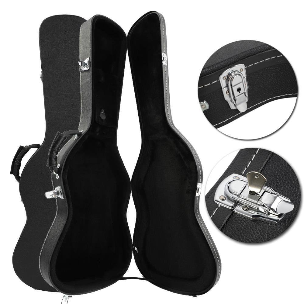 Alt View 3. Winado - New Microgroove Artificial Leather ST Electric Guitar Hard Shell Case Black.