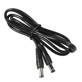 HQRP - DC power plug adapter cable 5.5 x 2.5 to 5.5 x 2.1 mm, 1 m, 22 AWG for CCTV LED - Black