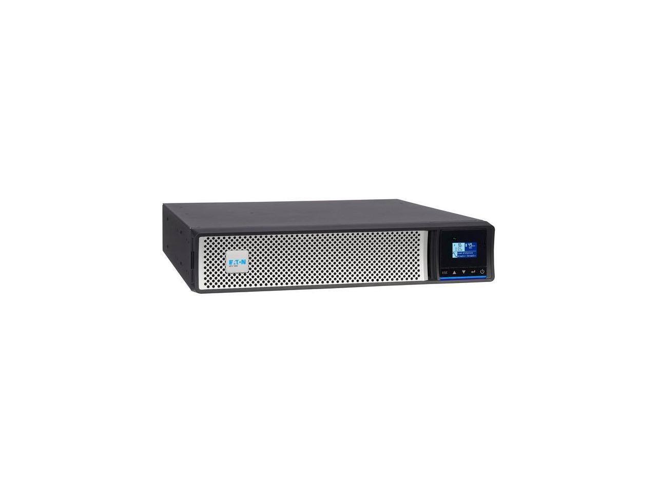 Alt View 1. Eaton - Eaton 5PX1500RTG2 1440VA 120V UPS - 8 Outlets, Cybersecure, Extended Run, 2U Rack/Tower - Black.