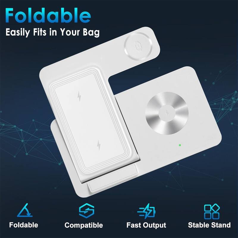Foldable  
Easily Fits in Your Bag  

Foldable  
Compatible  
Fast Output  
Stable Stand