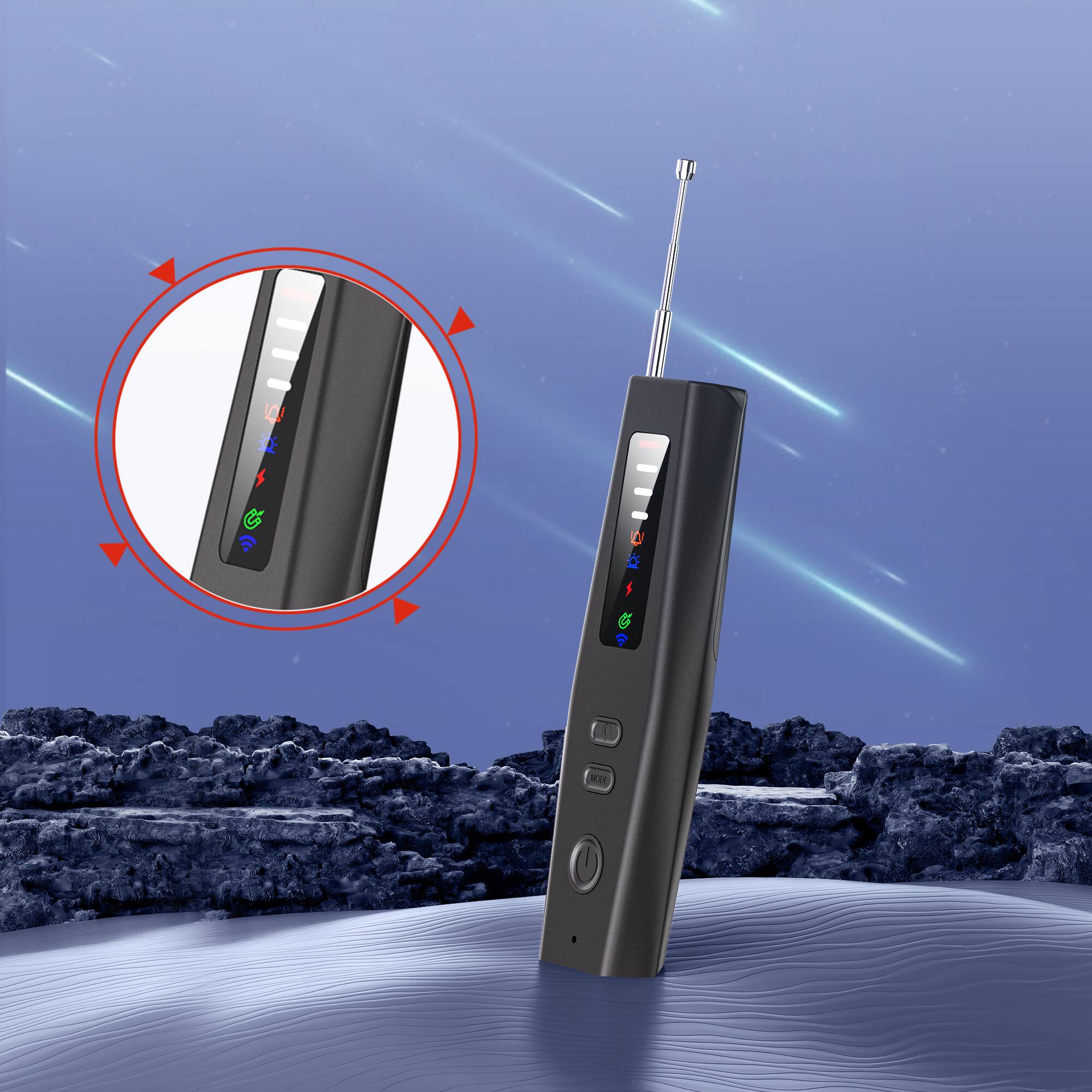 Alt View 5. iVANKY - Hidden Camera Detectors 5 in 1 Mode Finder Bug , RF, GPS Spy, Video Listening Device Detector for Travel/Hotel - Black.