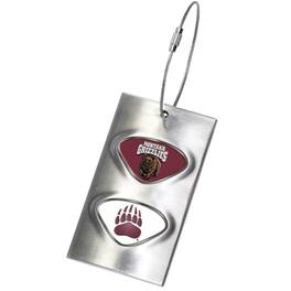 Jardine - Montana Grizzlies 3.5'' x 2'' Bag Tag - Silver