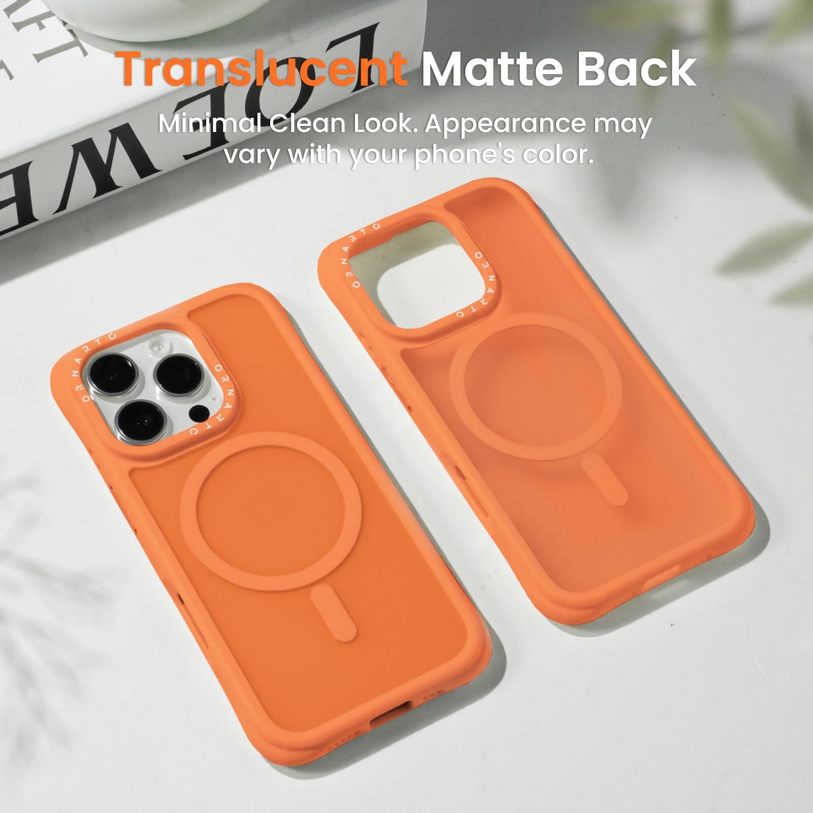 Translucent Matte Back  
Minimal Clean Look. Appearance may vary with your phone's color.