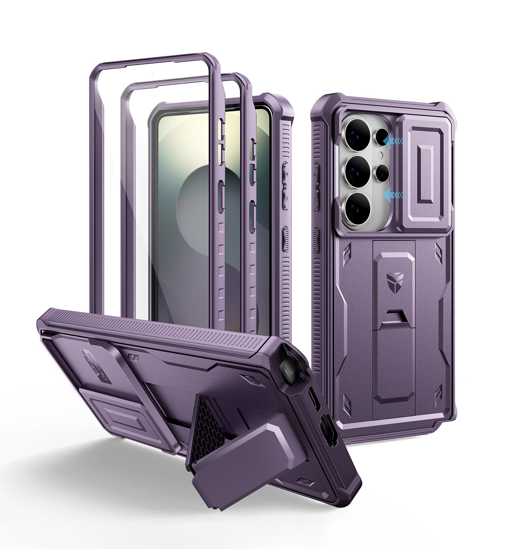 dexnor - for Samsung Galaxy S26 Ultra Case with Upgraded Slide Camera Cover & Kickstand(2026) - Phantom Purple