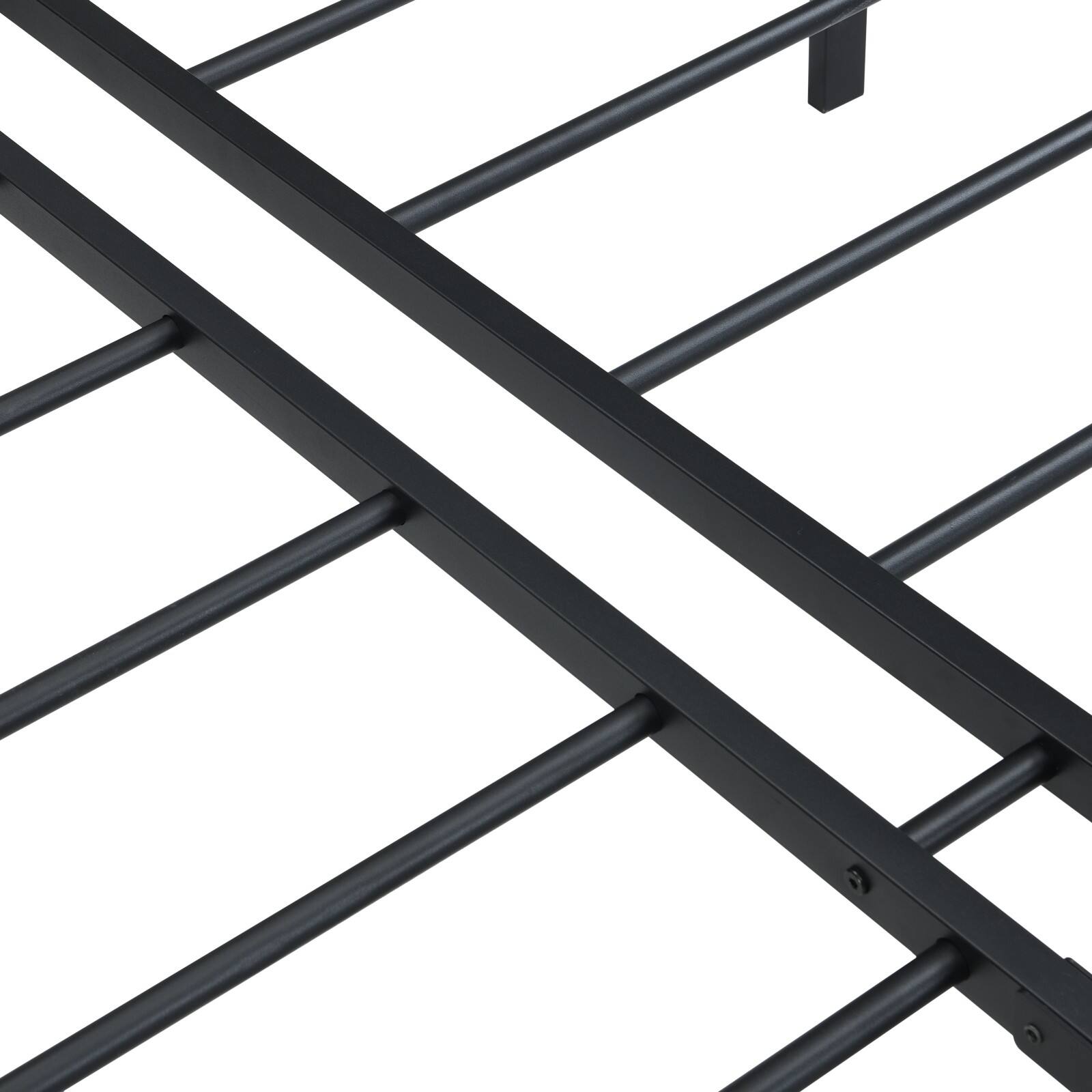 Alt View 9. Ecooso - Full Size Bed Frame , Heavy Duty Metal Bed Frame , Quick & Easy Assembly, No Noise - Black.
