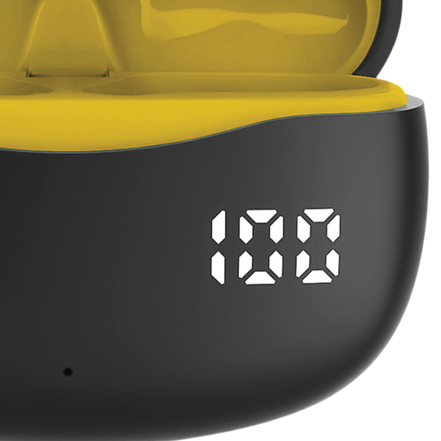 Left. Fisher Studio Pro - Studio Pro By Fisher Active Pro Bluetooth Earphones With Microphone, Active Noise Canceling, True Wireless - yellow.