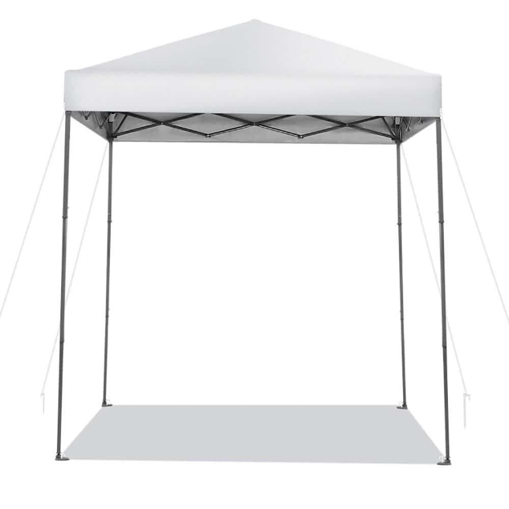 Kadyn - 6.6 x 6.6 Feet Outdoor Pop-up Canopy Tent with UPF 50+ Sun Protection-White, Outdoor Gazebo Party Tent Canopy Tent