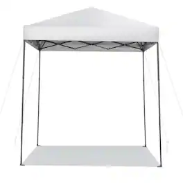 Pefilos - 6.6 x 6.6 Feet Outdoor Pop-up Canopy Tent with UPF 50+ Sun Protection- Party Tent for Outside Party Waterproof - White