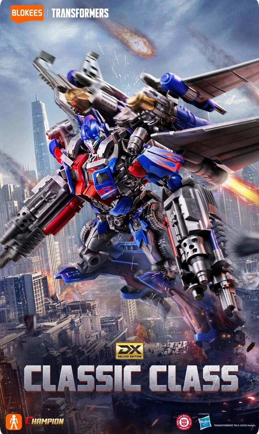 BLOKEES | TRANSFORMERS DX DELUXE EDITION CLASSIC CLASS CHAMPION  
Licensed by Hasbro  
TRANSFORMERS™ & © 2025 Hasbro