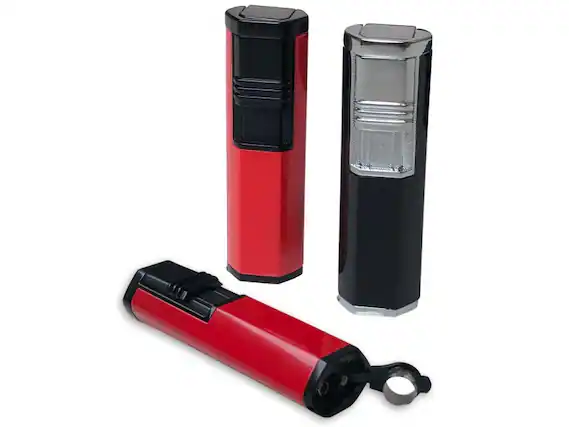 Front. Prestige - The Apex Torch Lighter (Black) - Black Chrome Finish.