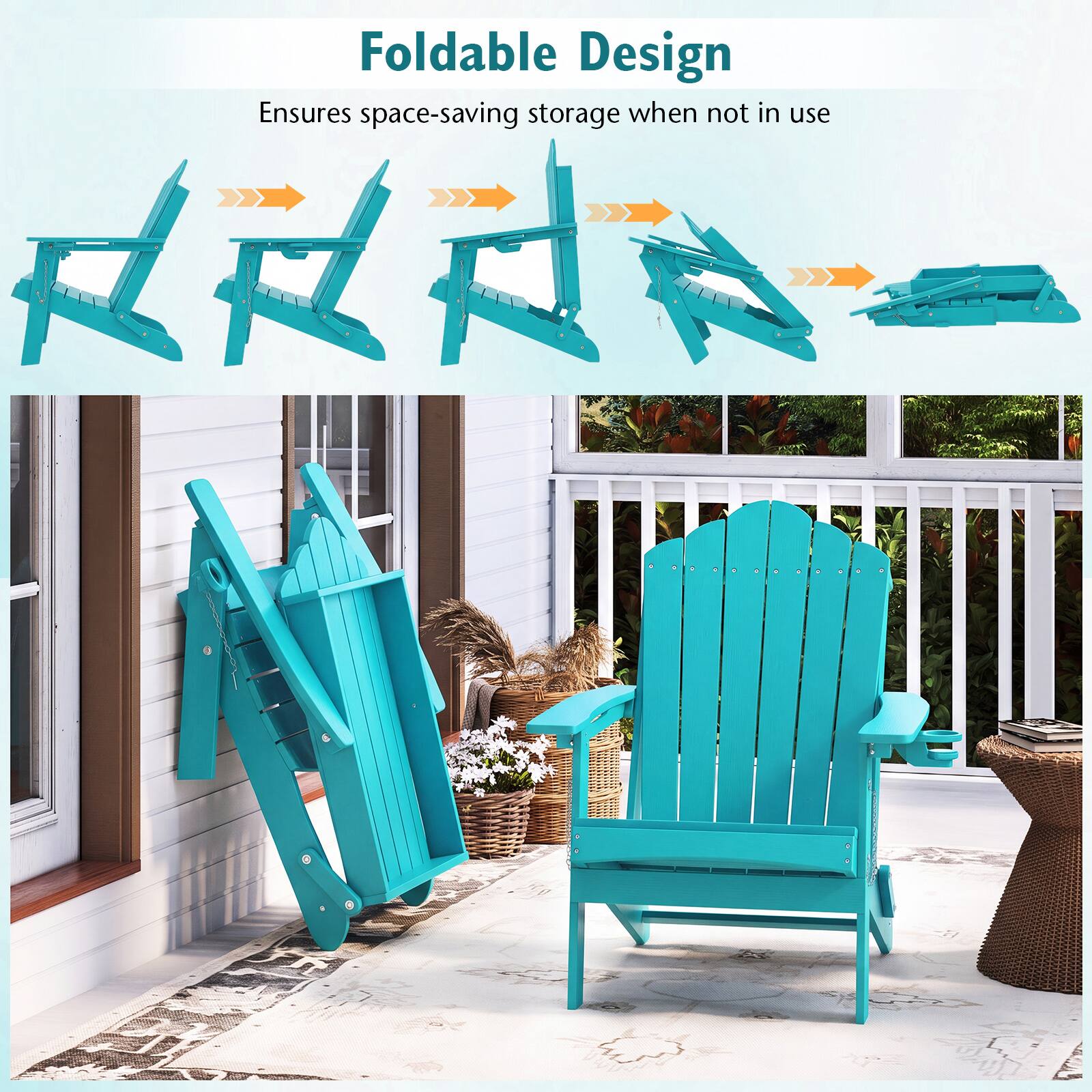 Foldable Design  
Ensures space-saving storage when not in use