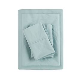 Gracie Mills - Clementine 200 Thread Count Year-Round Cotton Percale Sheet Set - Aqua
