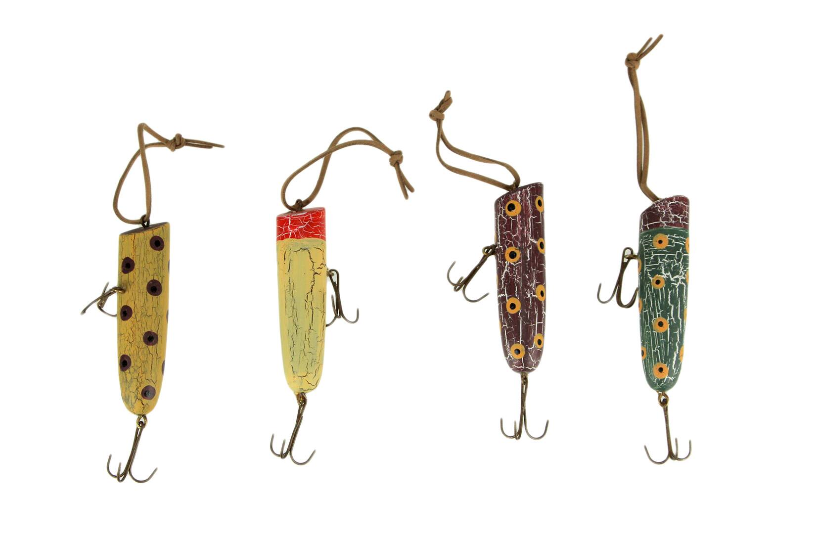 Front. Mayrich Company - Colorful Wooden Vintage Fishing Lure Hangings Set of 4 - Multicolored.