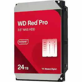 Western Digital - WD Red Pro WD241KFGX 24 TB Hard Drive - 3.5" Internal - SATA - Conventional Magnetic Recording (CMR) Method - NAS