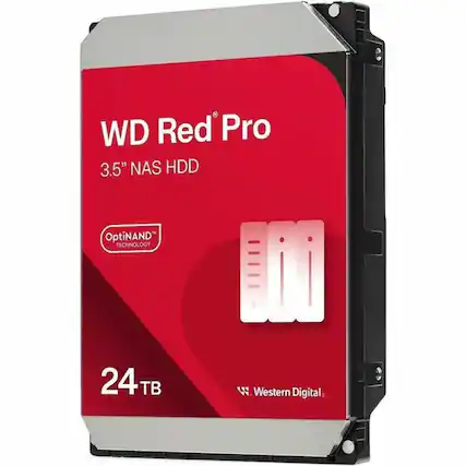 WD Red Pro
3.5" NAS HDD
OptiNAND Technology
24TB
Western Digital